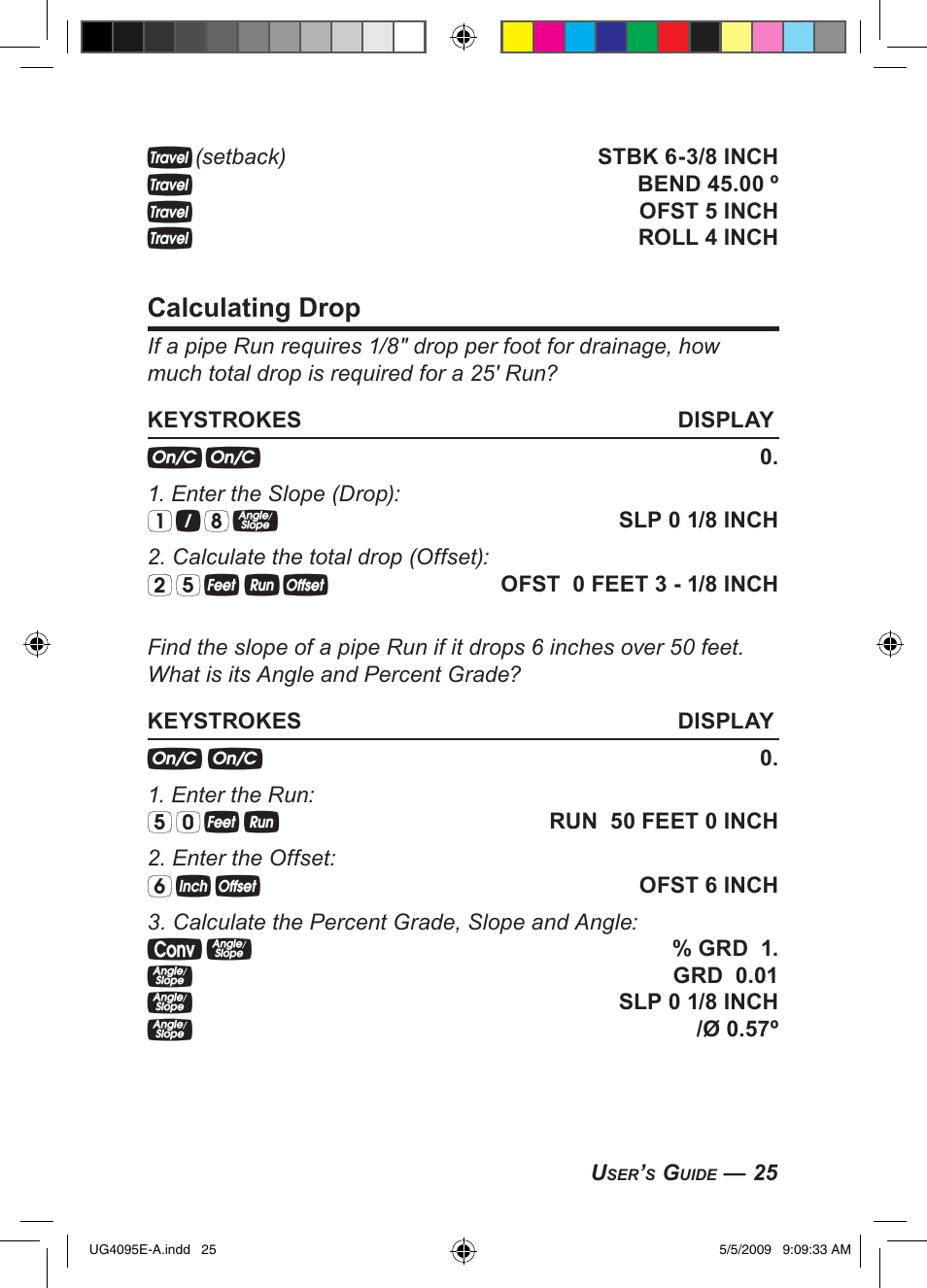 Calculating drop | Calculated Industries 4095-A User Guide User Manual | Page 27 / 50