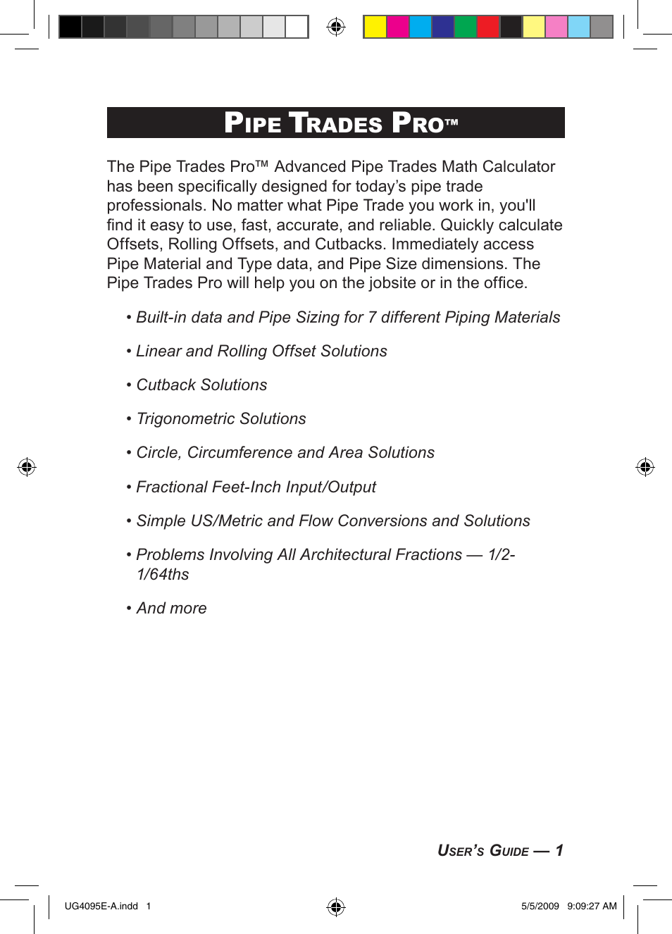 Rades | Calculated Industries 4095-A User Guide User Manual | Page 3 / 50