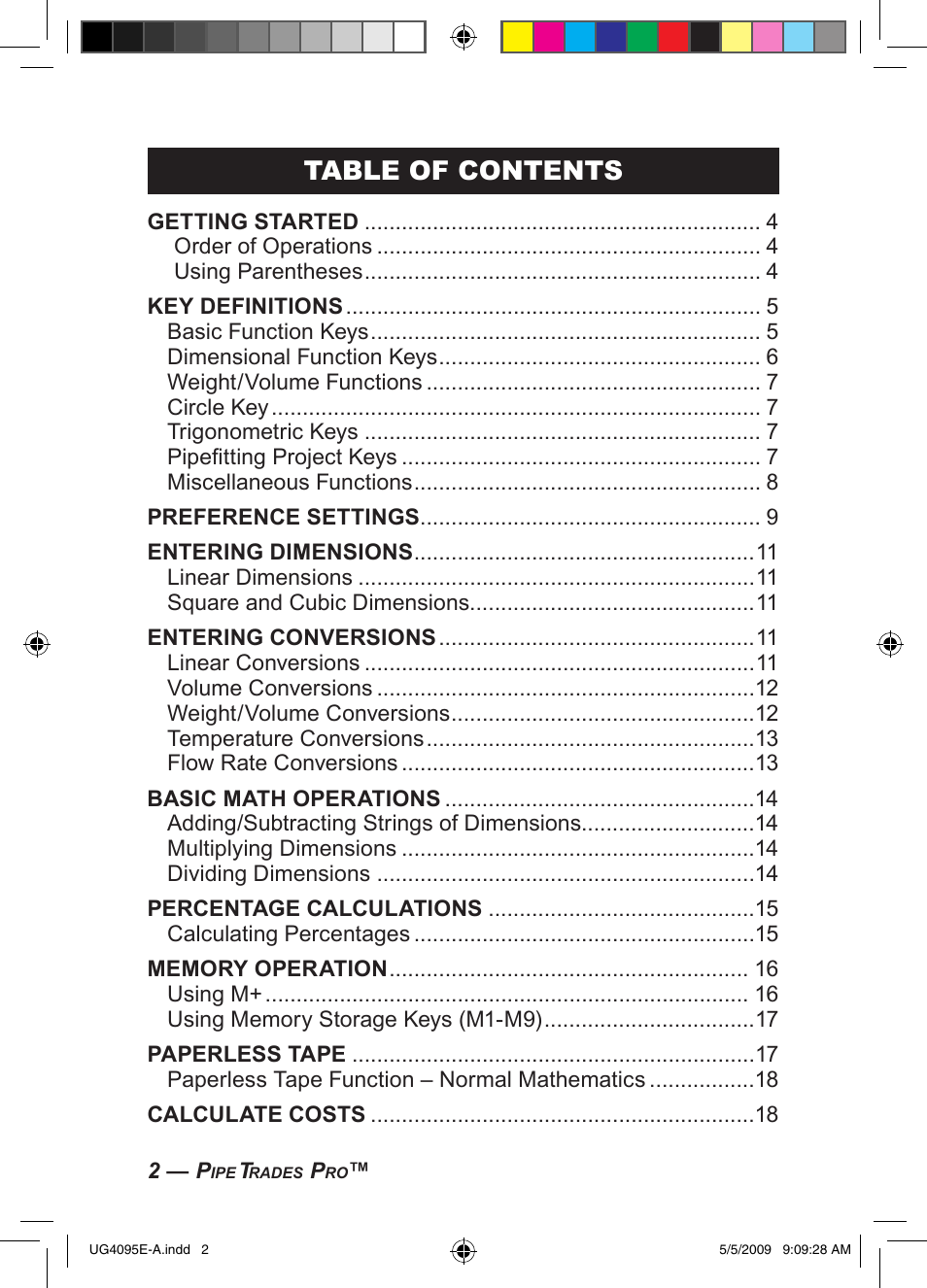 Calculated Industries 4095-A User Guide User Manual | Page 4 / 50