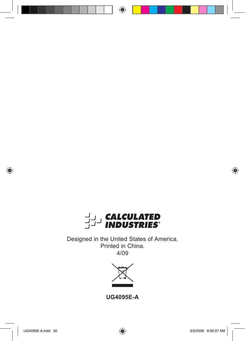 Calculated Industries 4095-A User Guide User Manual | Page 50 / 50