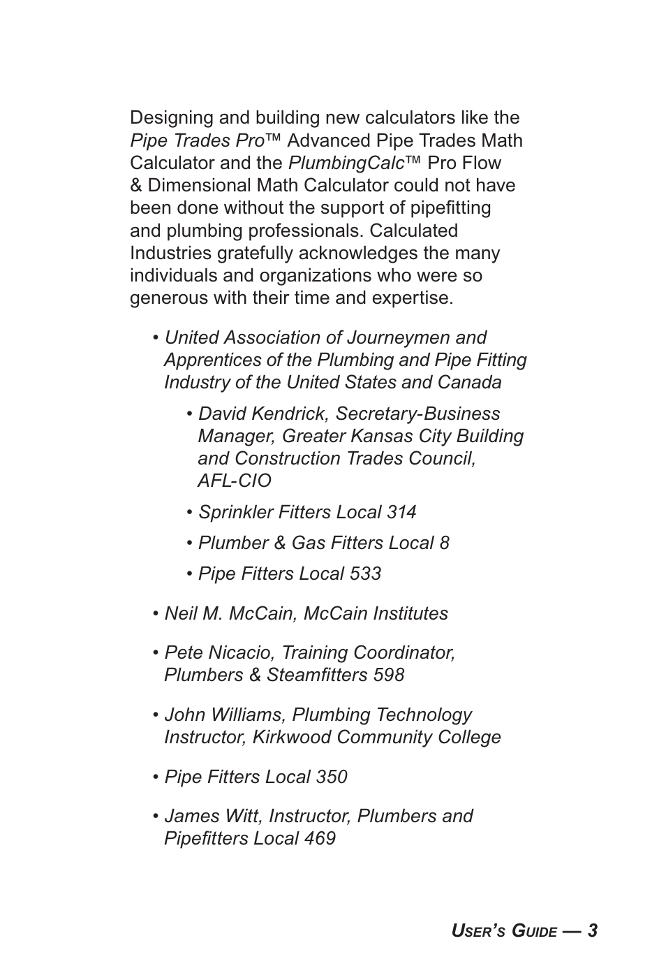 Calculated Industries 4095-B User Guide User Manual | Page 3 / 68