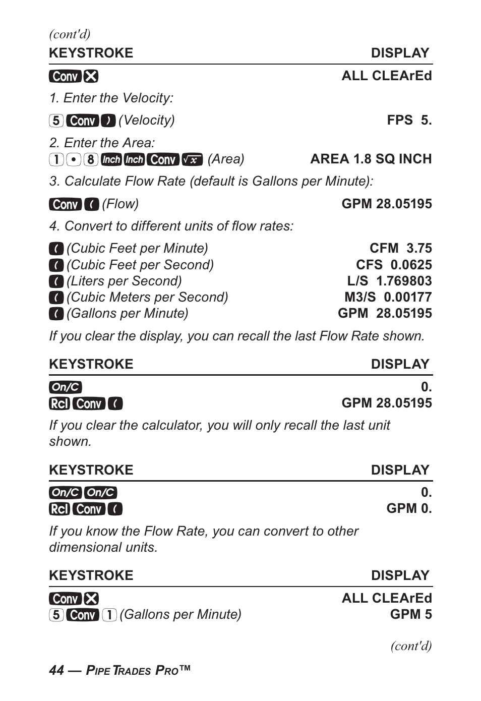 Calculated Industries 4095-B User Guide User Manual | Page 44 / 68