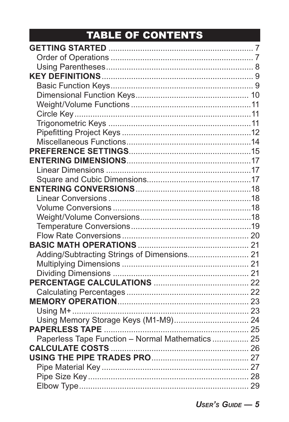 Calculated Industries 4095-B User Guide User Manual | Page 5 / 68