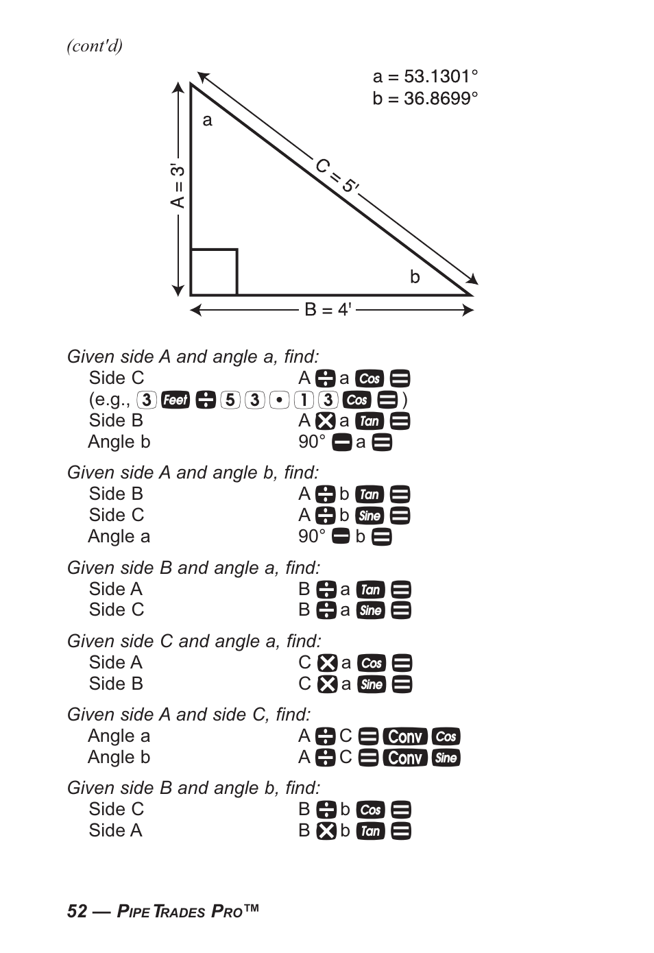 Calculated Industries 4095-B User Guide User Manual | Page 52 / 68