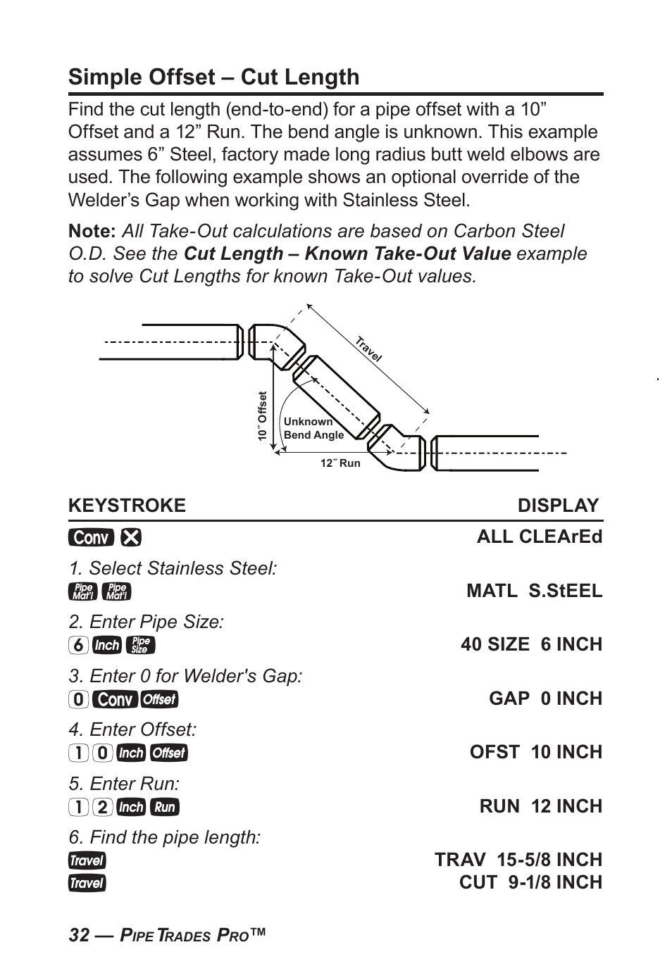 Simple offset – cut length | Calculated Industries 4095-C User Guide User Manual | Page 31 / 65