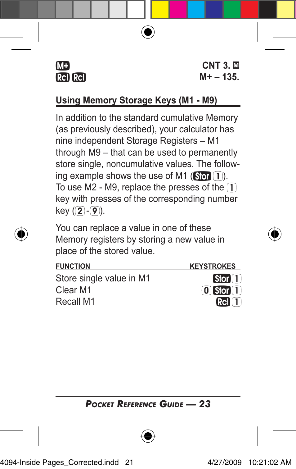 Calculated Industries 4094 Pocket Reference Guide User Manual | Page 21 / 38