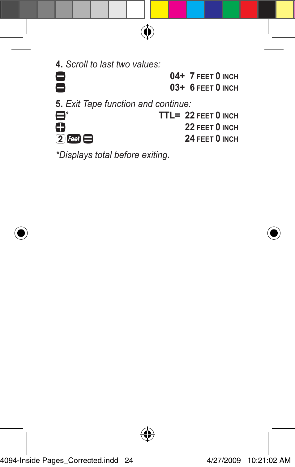 Calculated Industries 4094 Pocket Reference Guide User Manual | Page 24 / 38