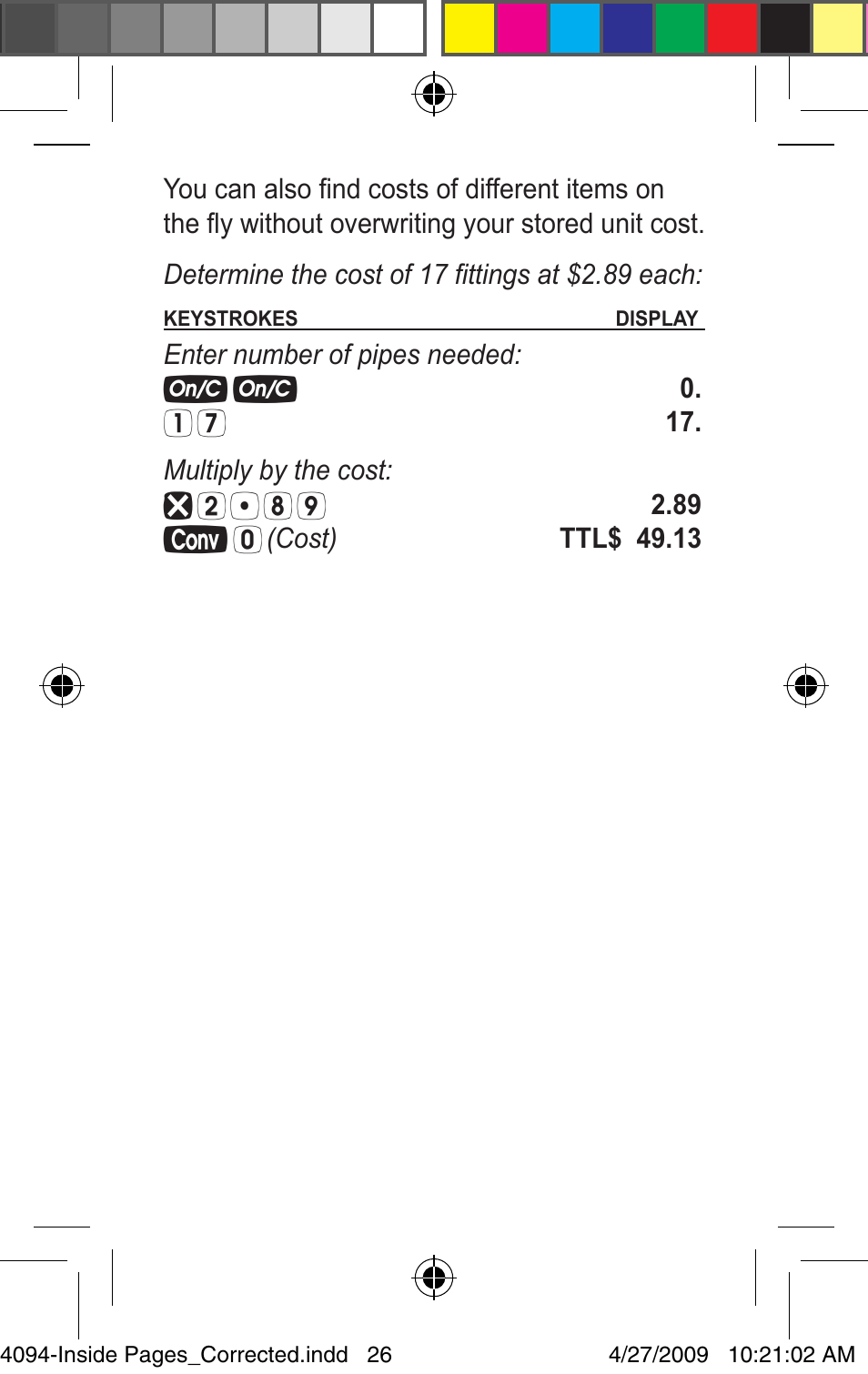 Calculated Industries 4094 Pocket Reference Guide User Manual | Page 26 / 38