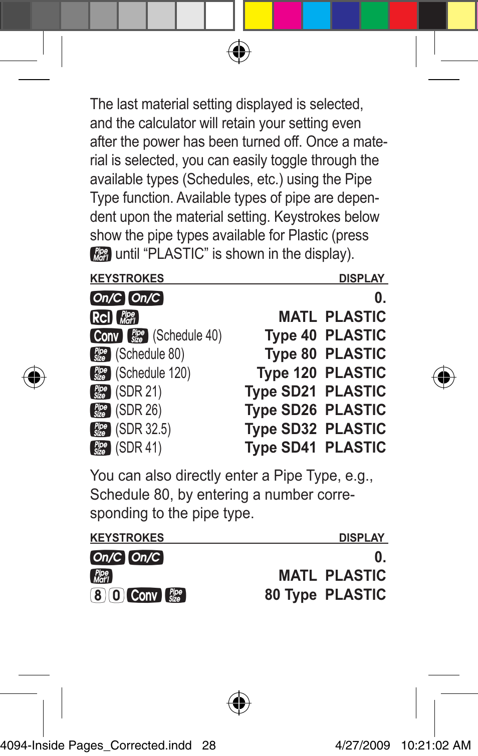 Calculated Industries 4094 Pocket Reference Guide User Manual | Page 28 / 38