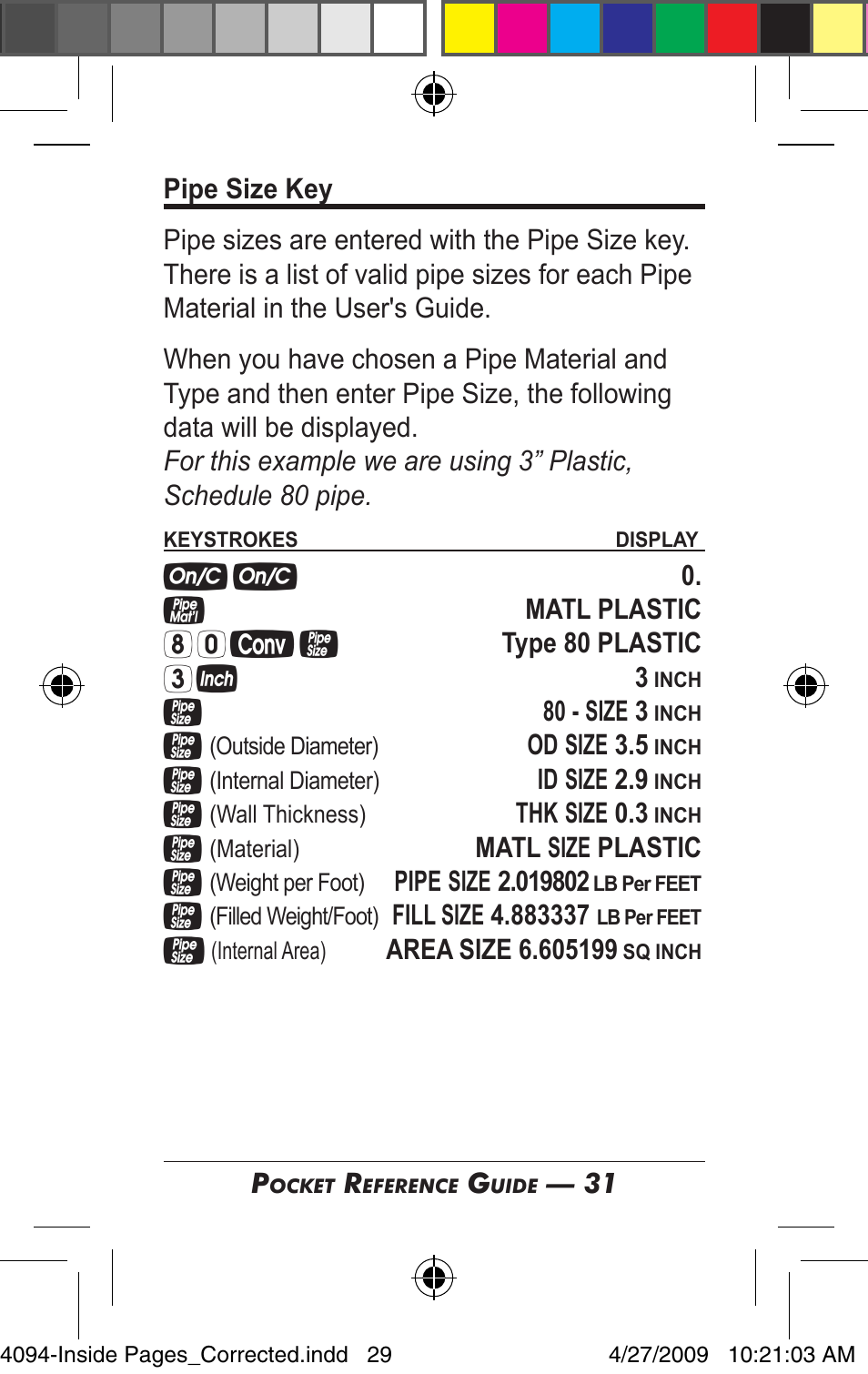 Calculated Industries 4094 Pocket Reference Guide User Manual | Page 29 / 38