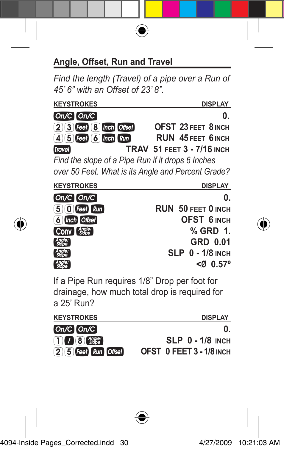 Calculated Industries 4094 Pocket Reference Guide User Manual | Page 30 / 38