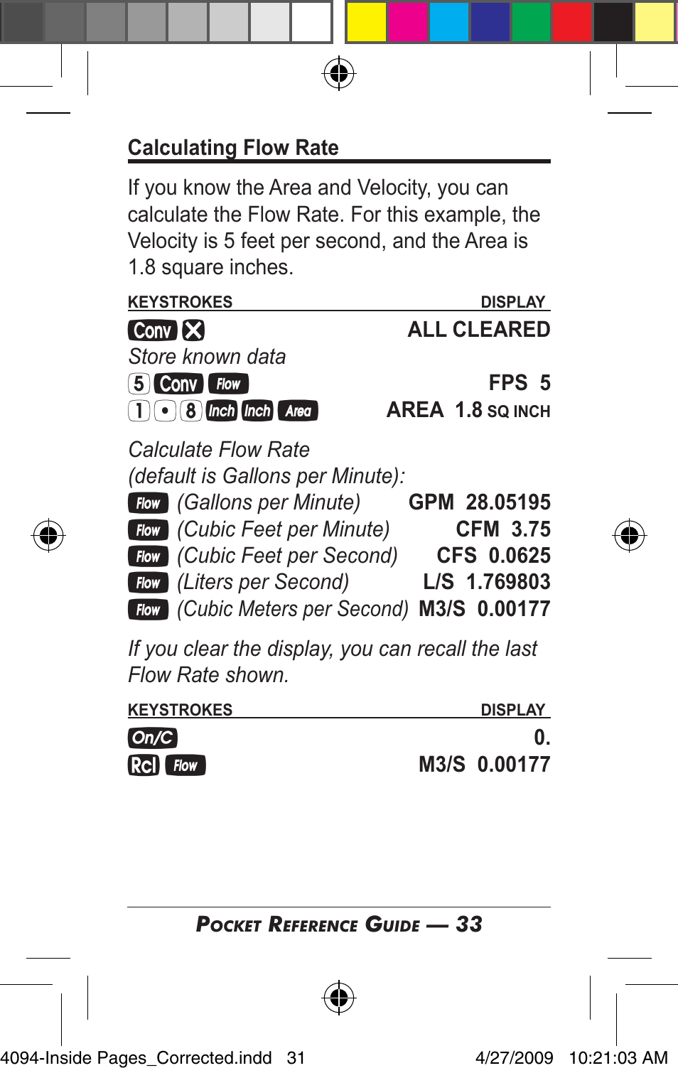 Calculated Industries 4094 Pocket Reference Guide User Manual | Page 31 / 38