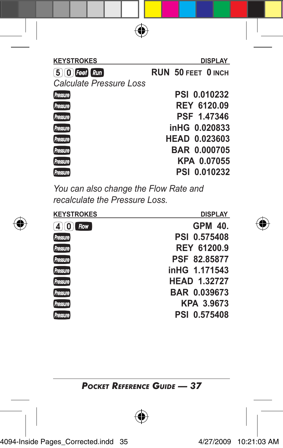 Calculated Industries 4094 Pocket Reference Guide User Manual | Page 35 / 38