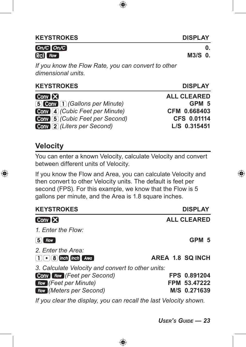 Velocity | Calculated Industries 4094 User Guide User Manual | Page 25 / 44