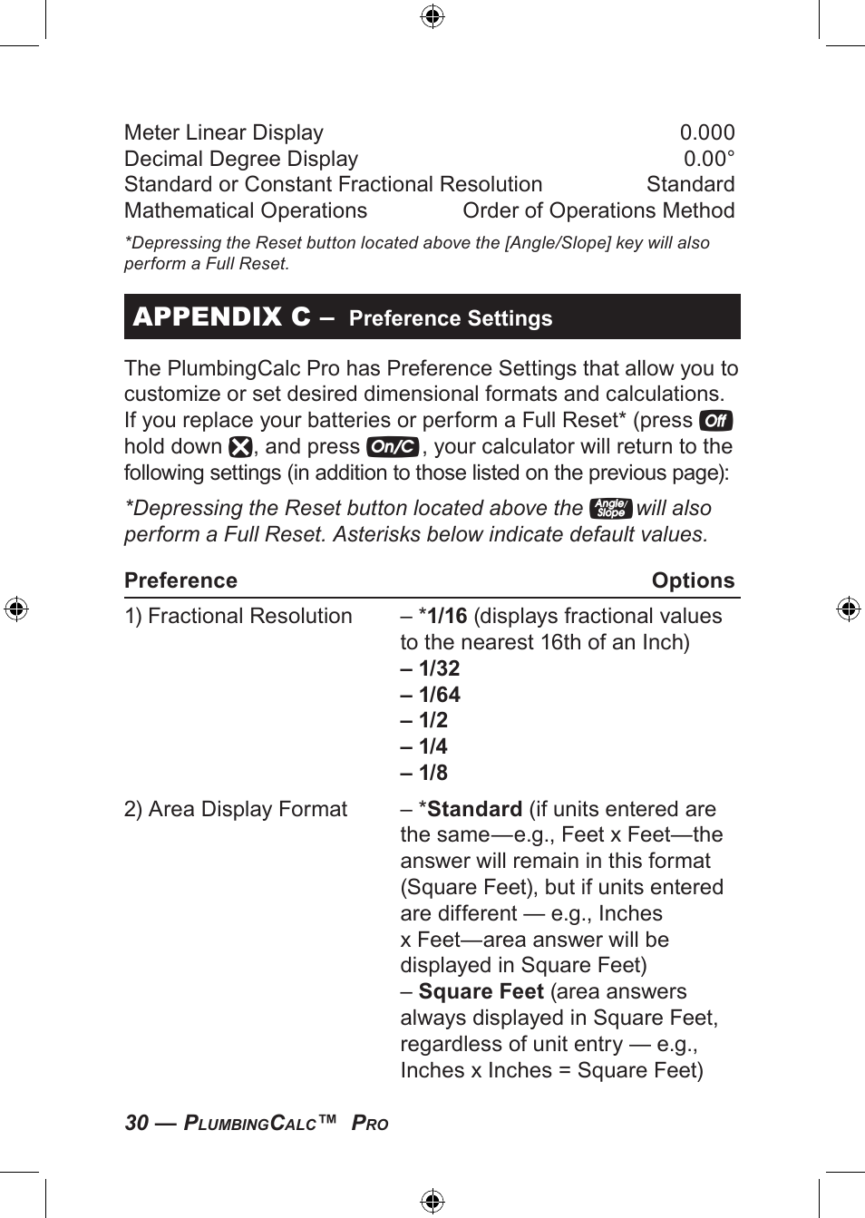 Appendix c | Calculated Industries 4094 User Guide User Manual | Page 32 / 44