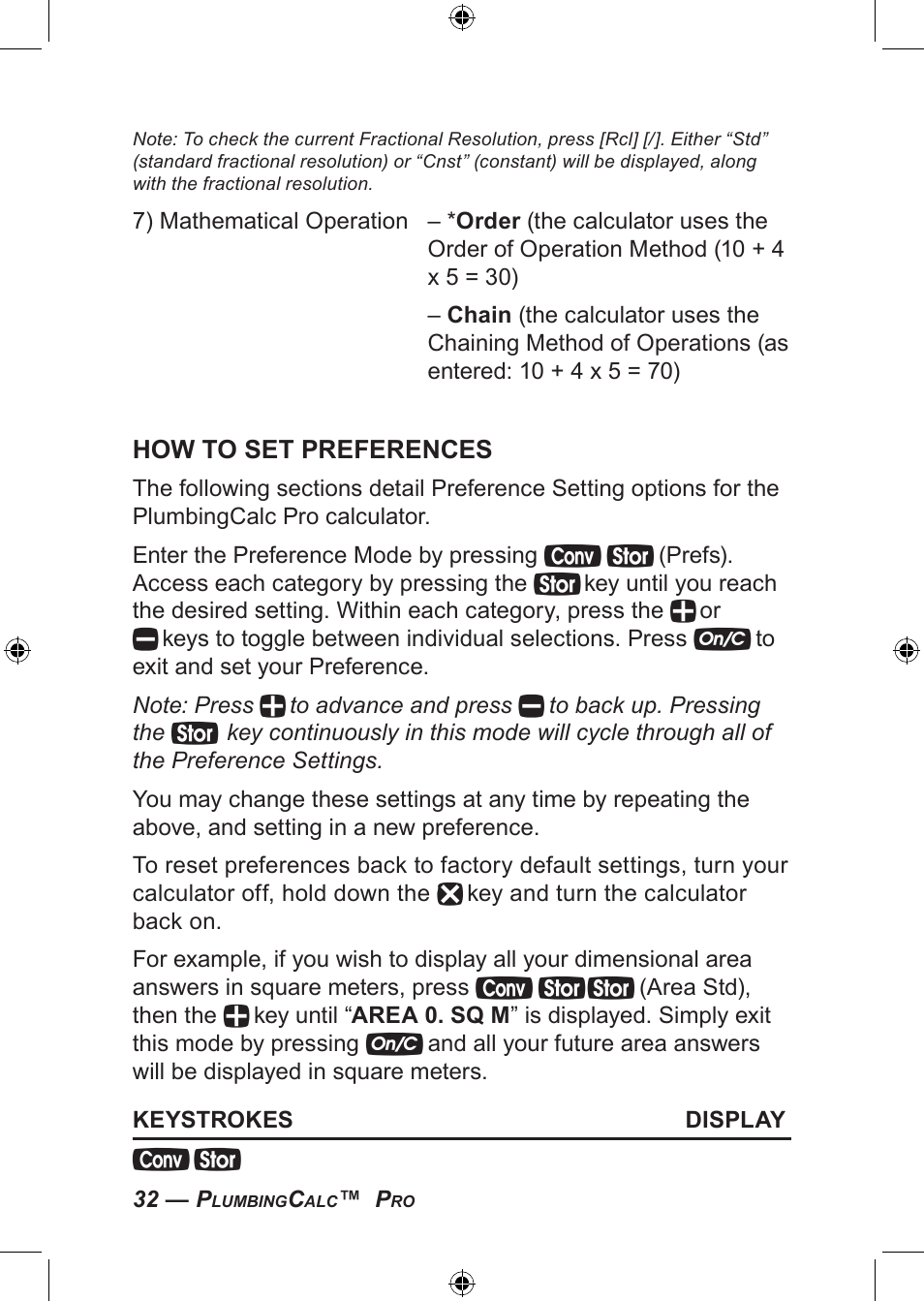 How to set preferences | Calculated Industries 4094 User Guide User Manual | Page 34 / 44