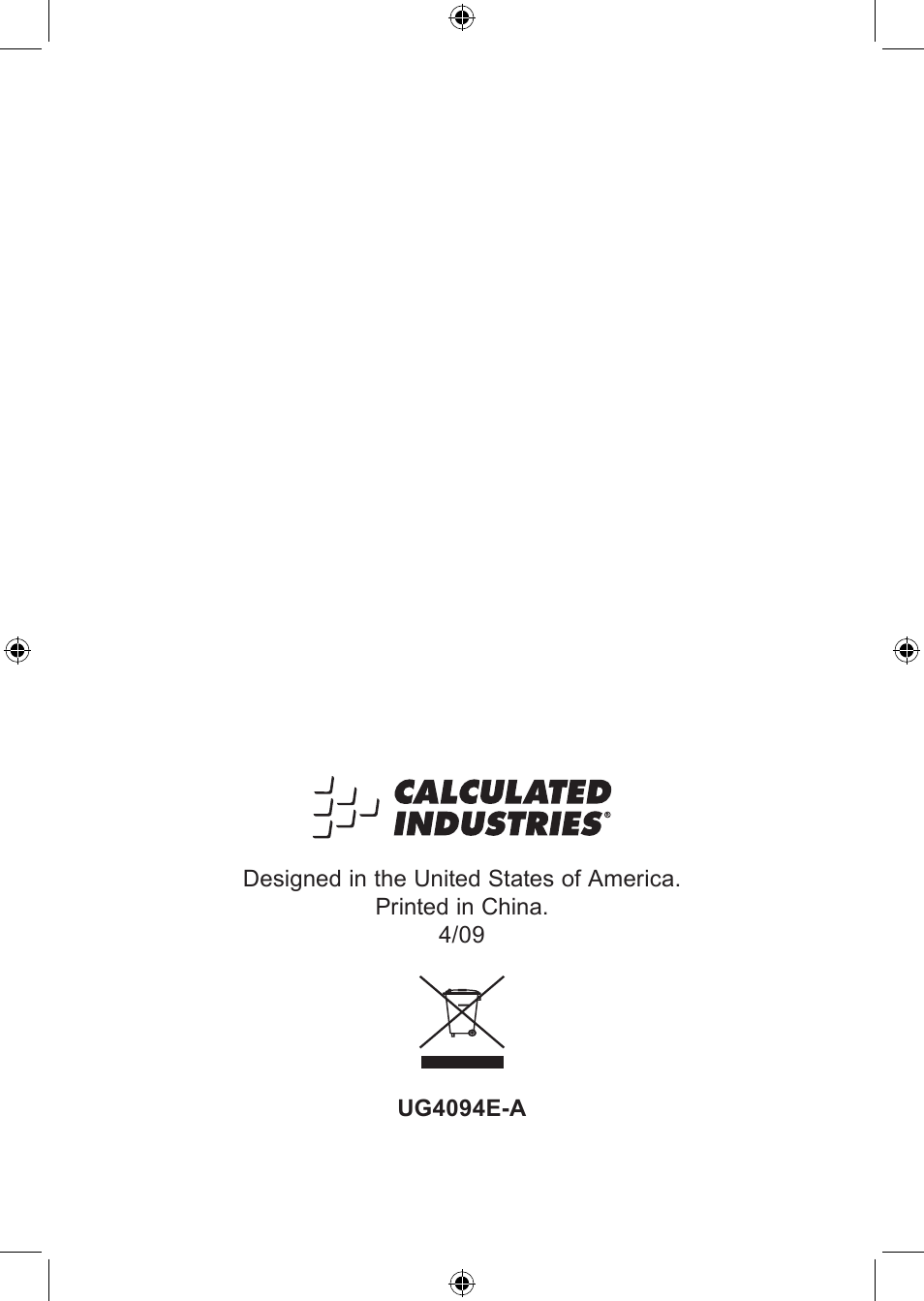 Calculated Industries 4094 User Guide User Manual | Page 44 / 44