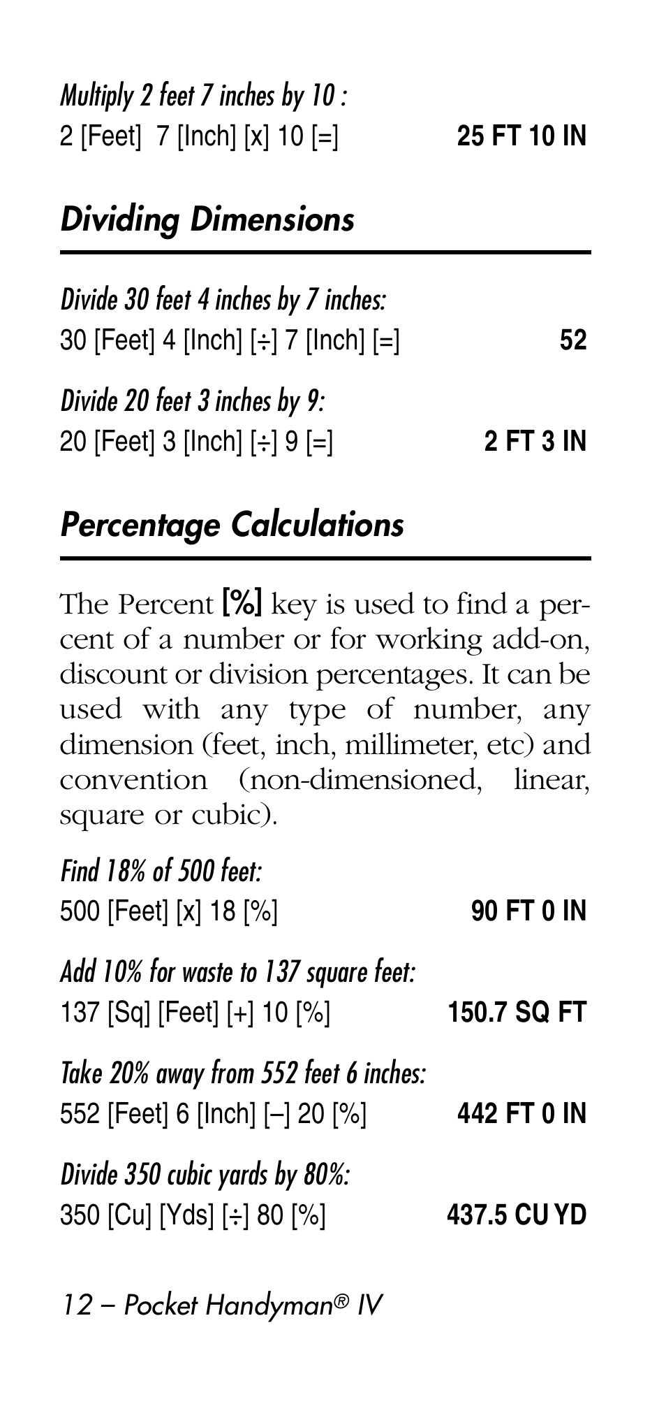 Calculated Industries 8545 User Manual | Page 12 / 48