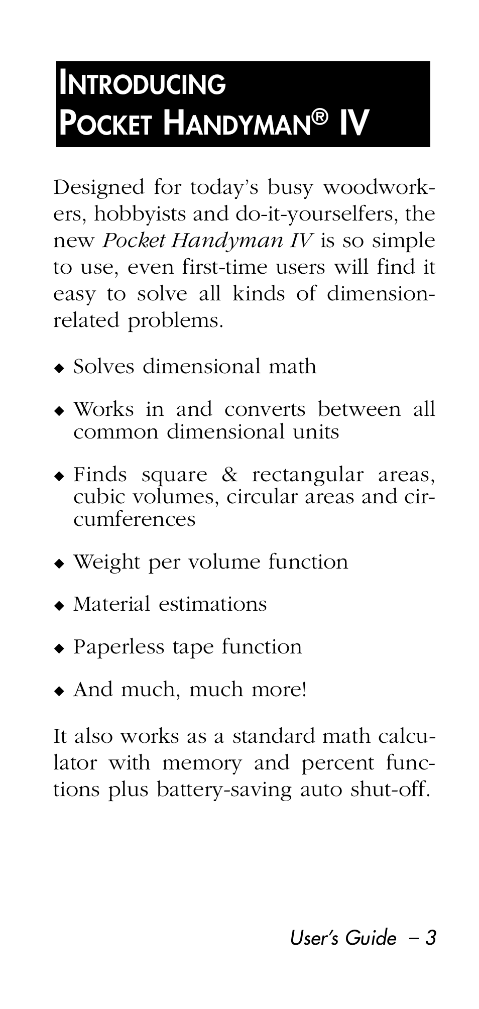 Calculated Industries 8545 User Manual | Page 3 / 48