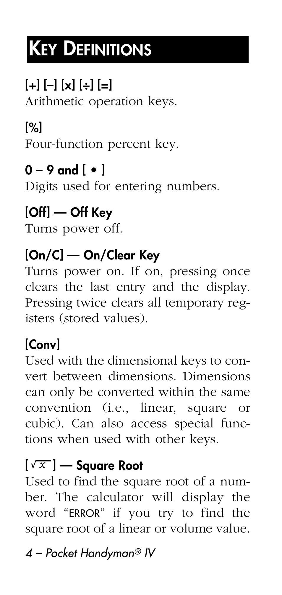 Calculated Industries 8545 User Manual | Page 4 / 48