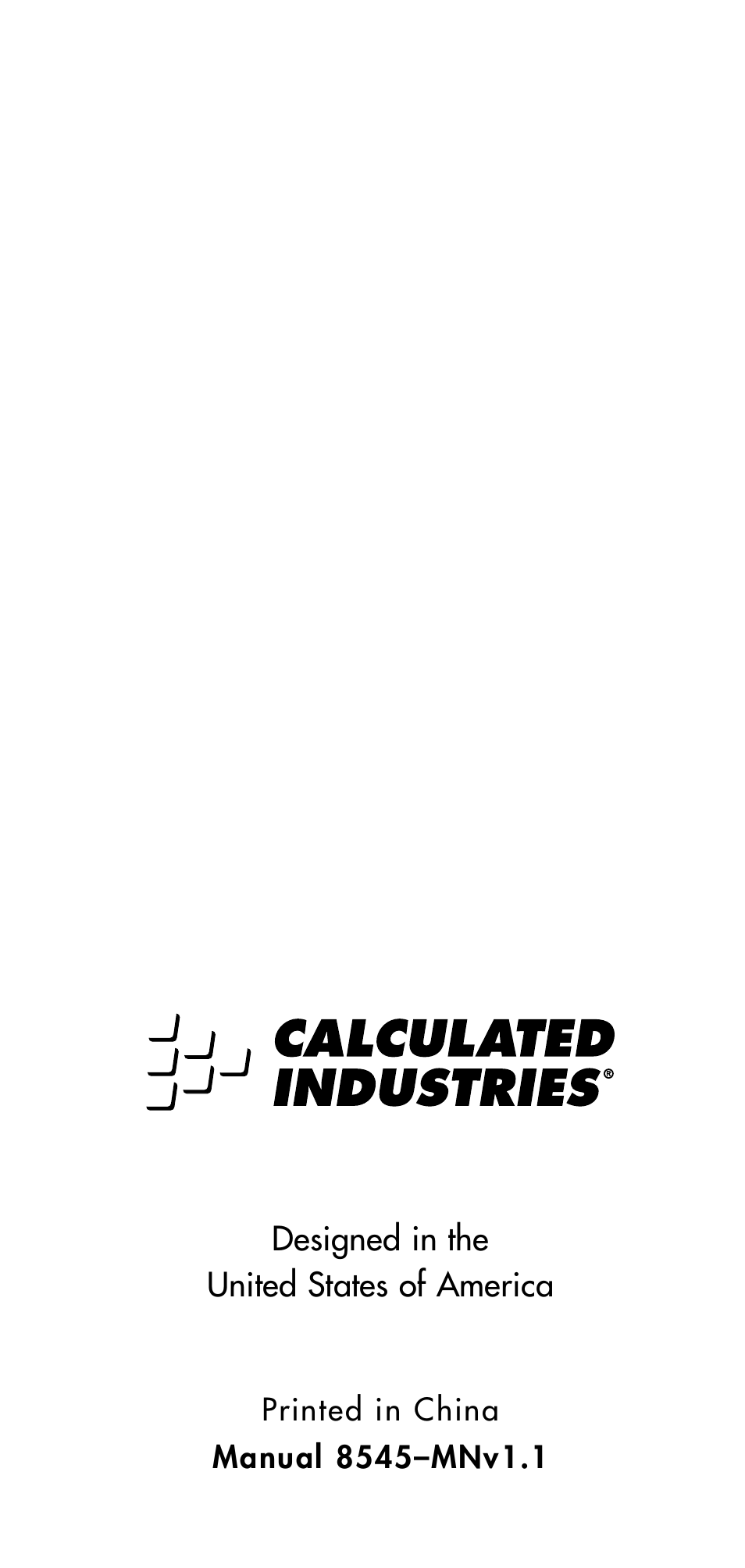 Calculated Industries 8545 User Manual | Page 48 / 48