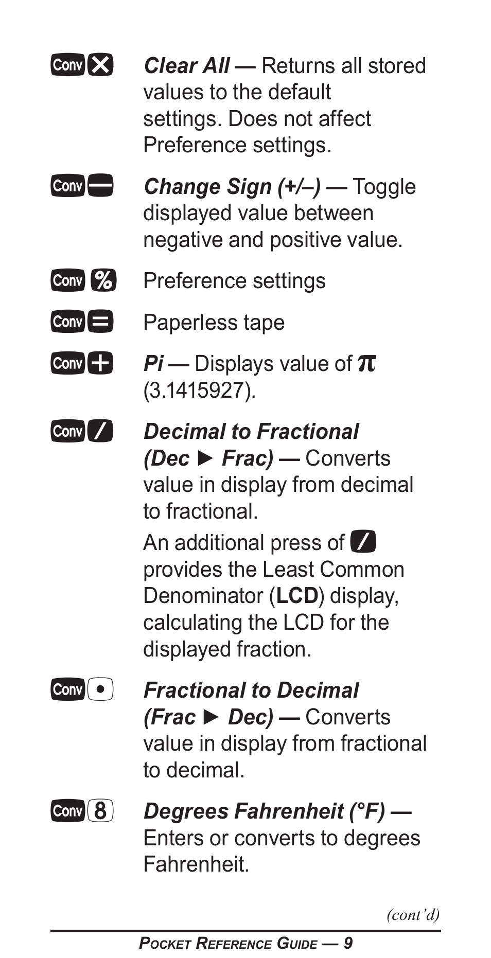 Calculated Industries 4400 User Manual | Page 10 / 50