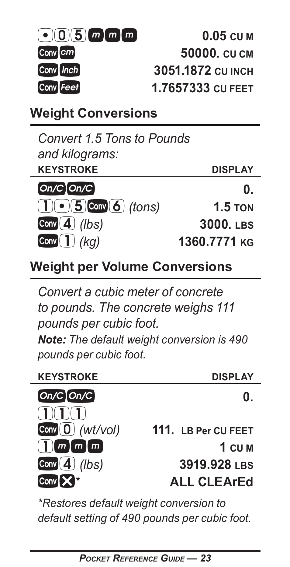 05 nnn, 111 g0, 1nnn | Calculated Industries 4400 User Manual | Page 24 / 50