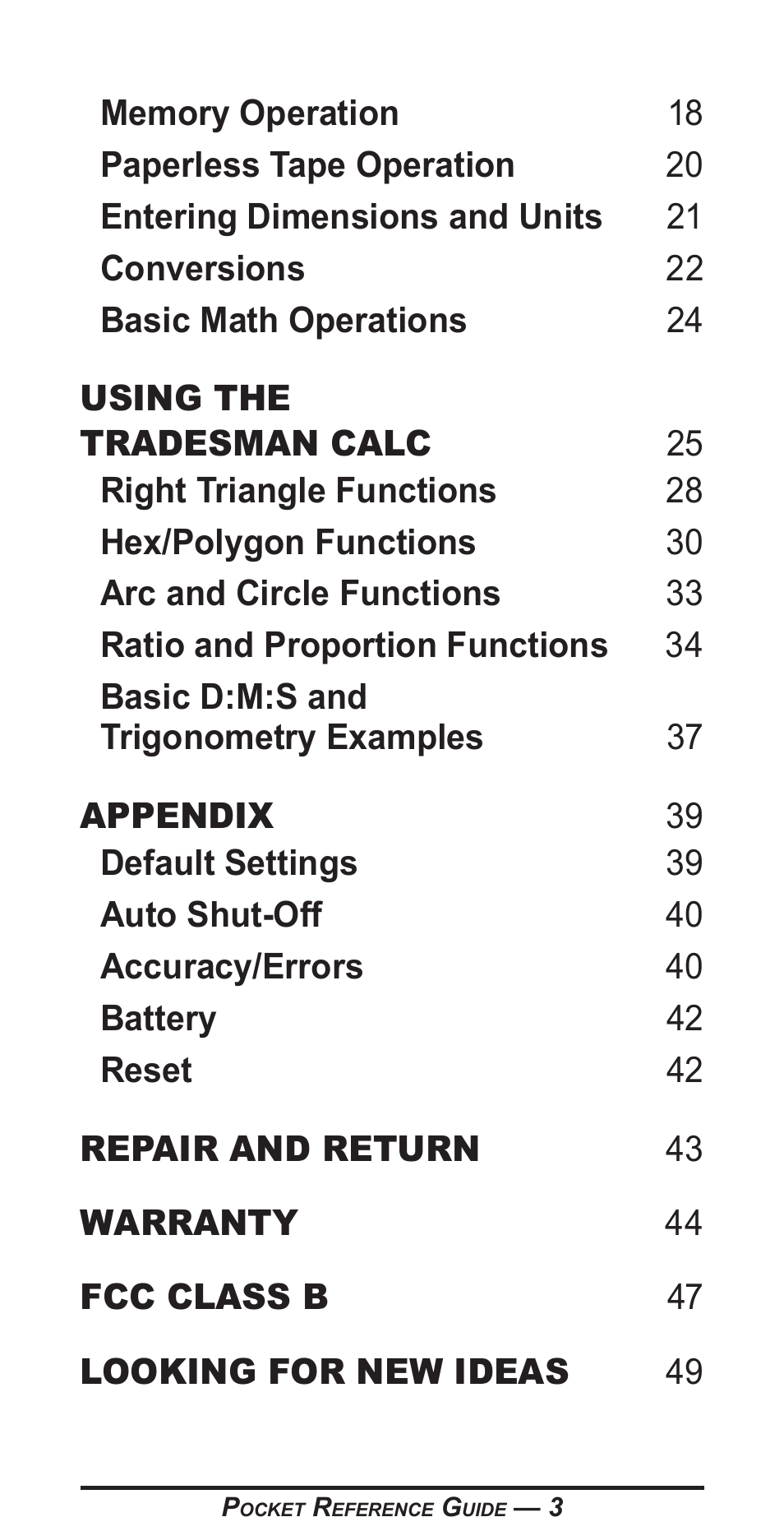 Calculated Industries 4400 User Manual | Page 4 / 50