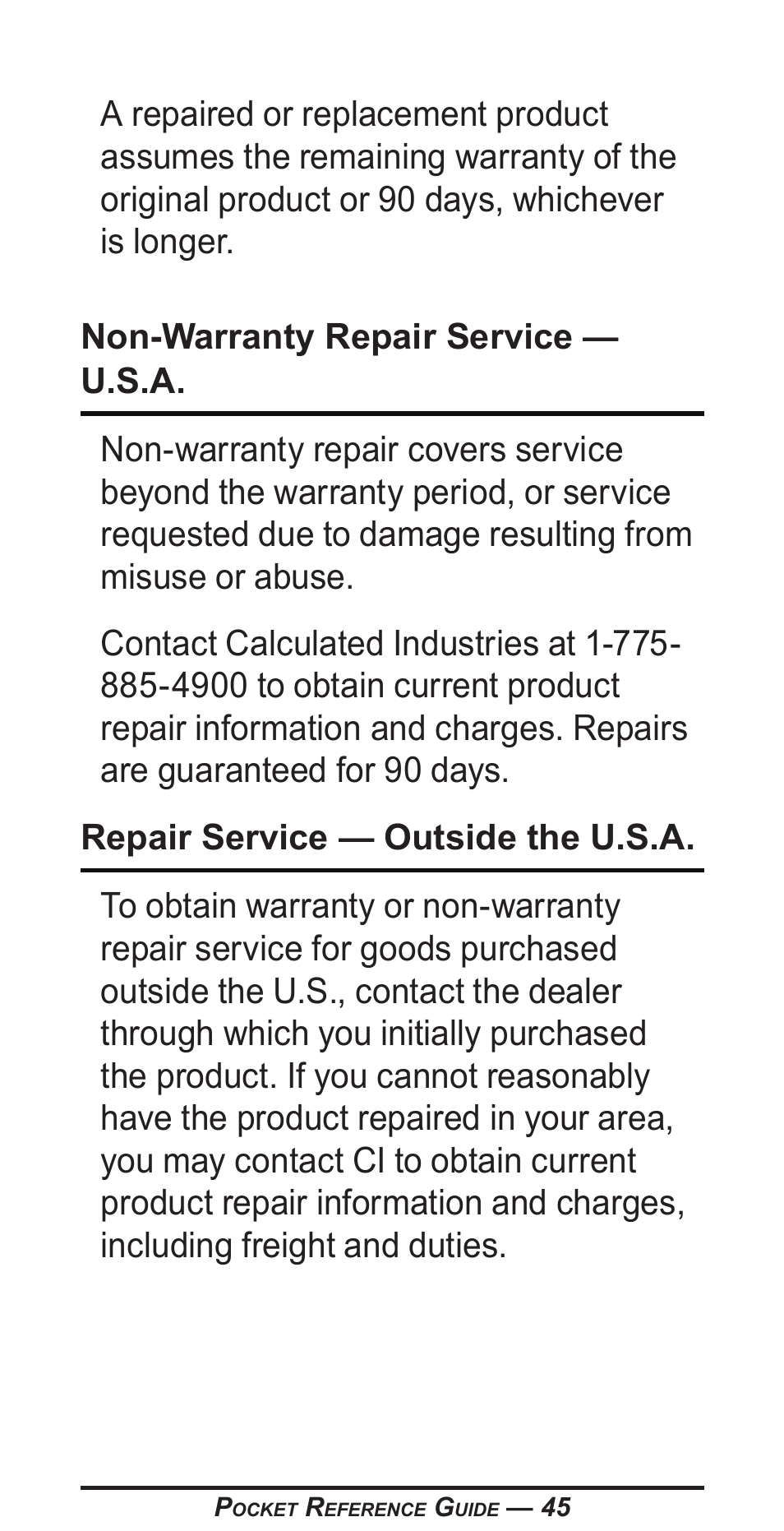 Calculated Industries 4400 User Manual | Page 46 / 50