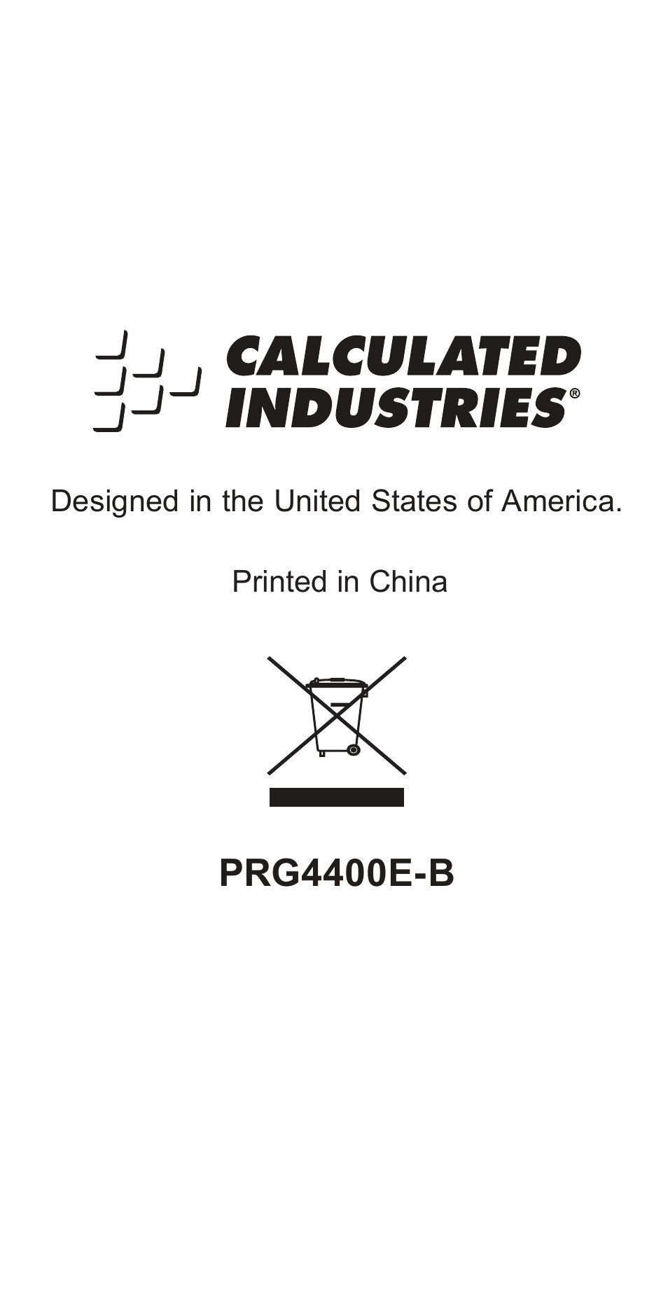 Prg4400e-b | Calculated Industries 4400 User Manual | Page 50 / 50