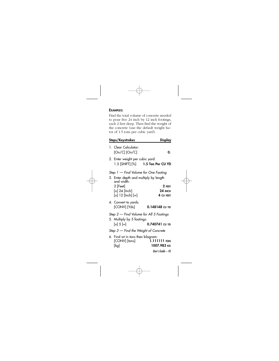 Calculated Industries 8015 User Manual | Page 45 / 64
