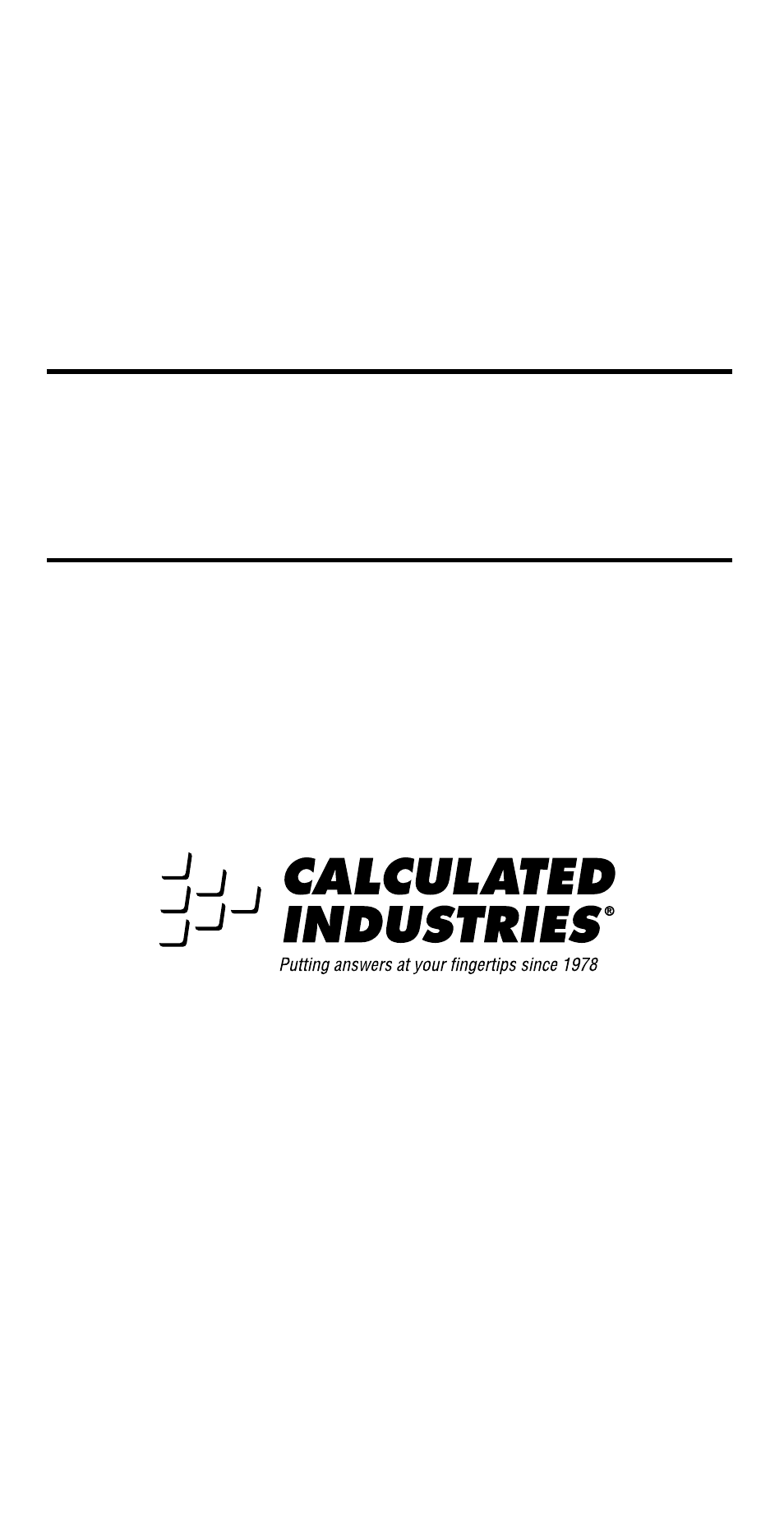 Fcc class b, Looking for new ideas | Calculated Industries 8020 User Manual | Page 51 / 52