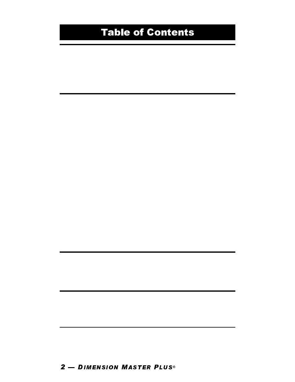 7deoh ri &rqwhqwv, Introducing the dimension master plus | Calculated Industries 3302 User Manual | Page 2 / 40