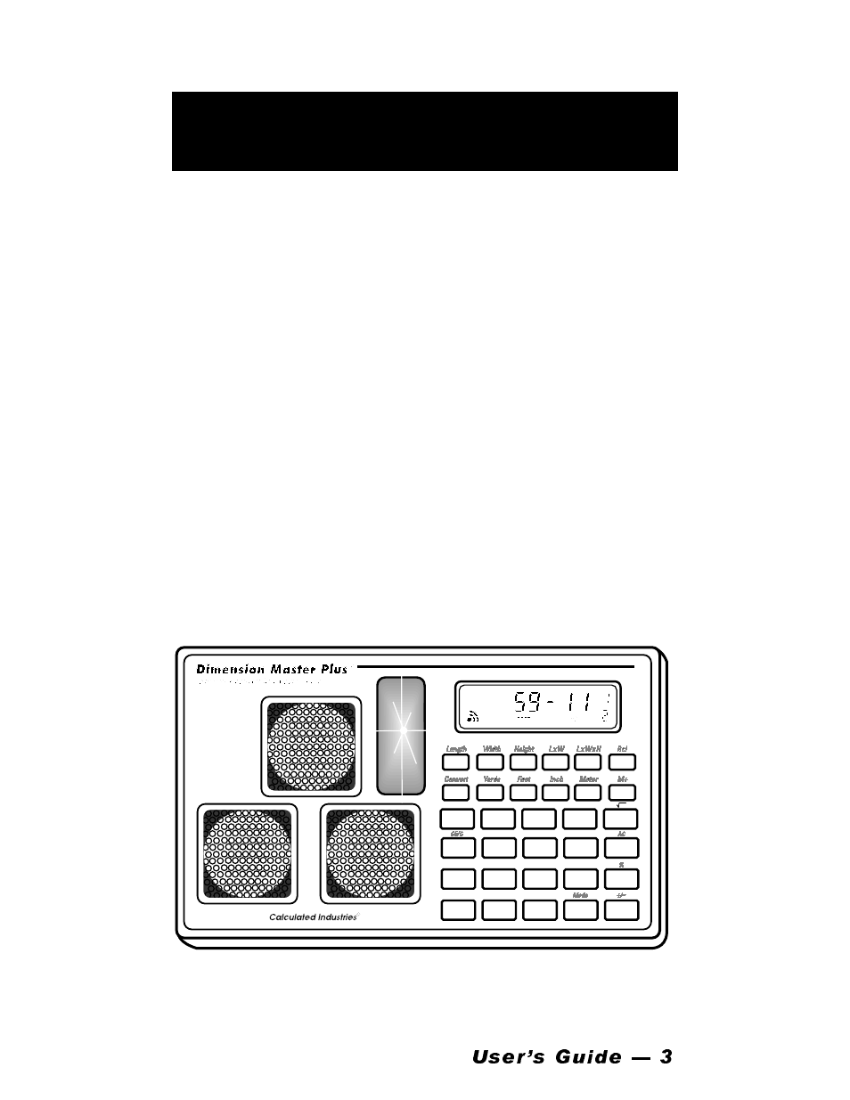 Introducing the dimension master plus | Calculated Industries 3302 User Manual | Page 3 / 40