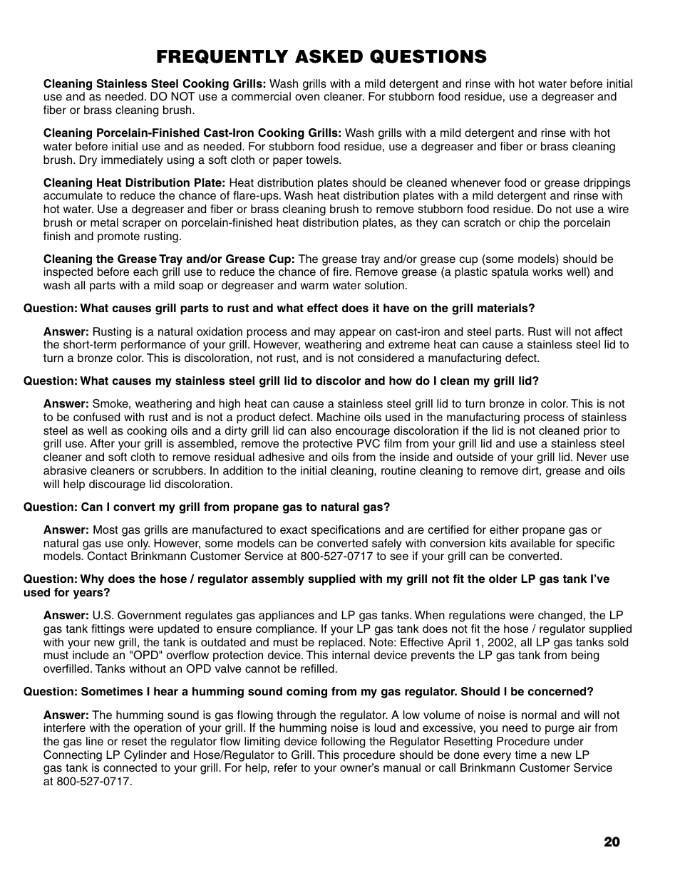 Frequently asked questions | Brinkmann Series 4435 User Manual | Page 21 / 36