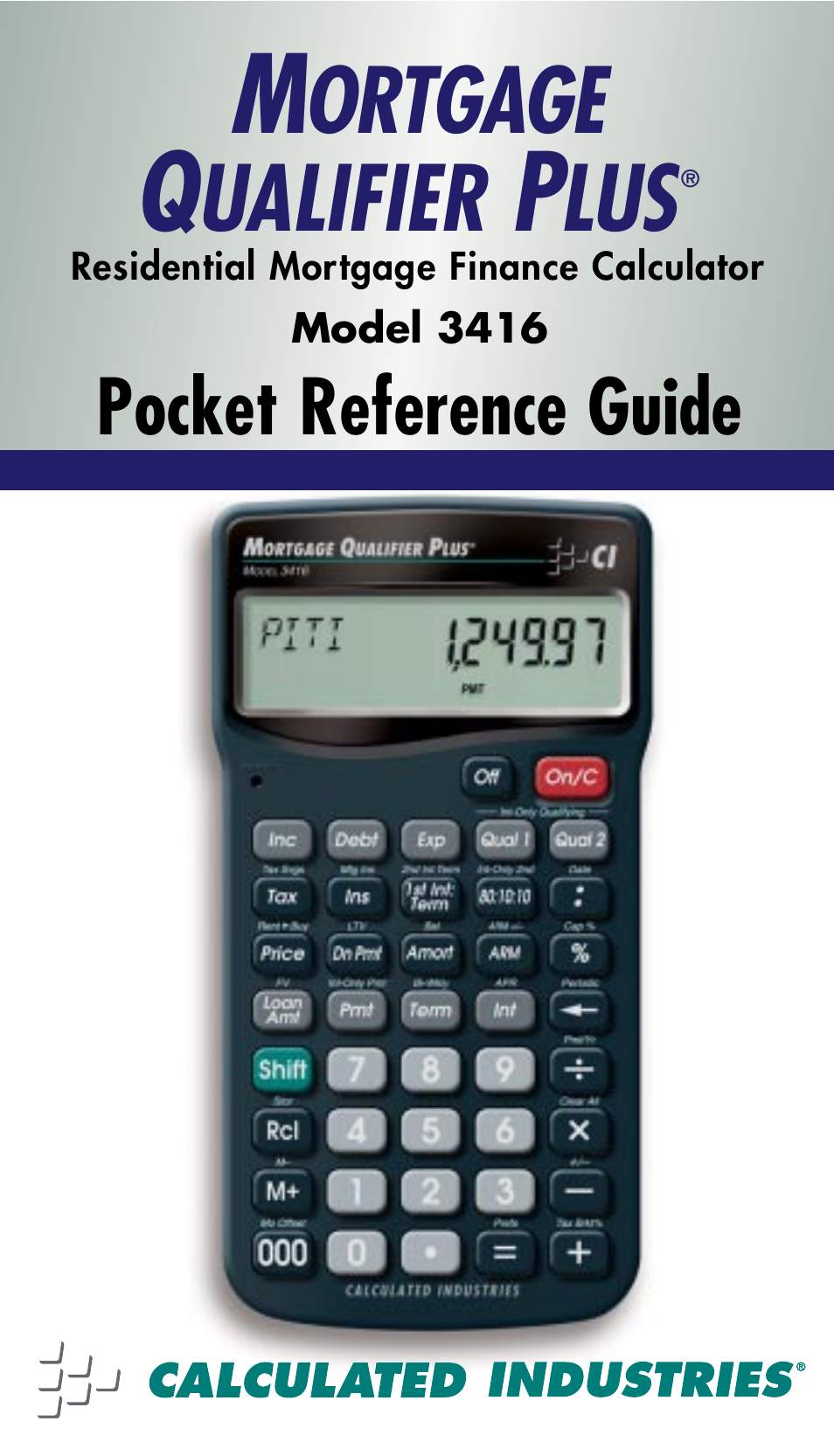 Calculated Industries 3416 Pocket Reference Guide User Manual | 41 pages