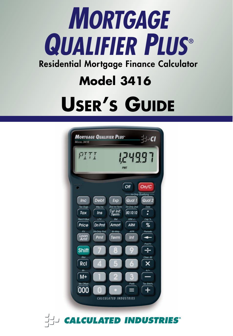 Calculated Industries 3416 User Guide User Manual | 81 pages