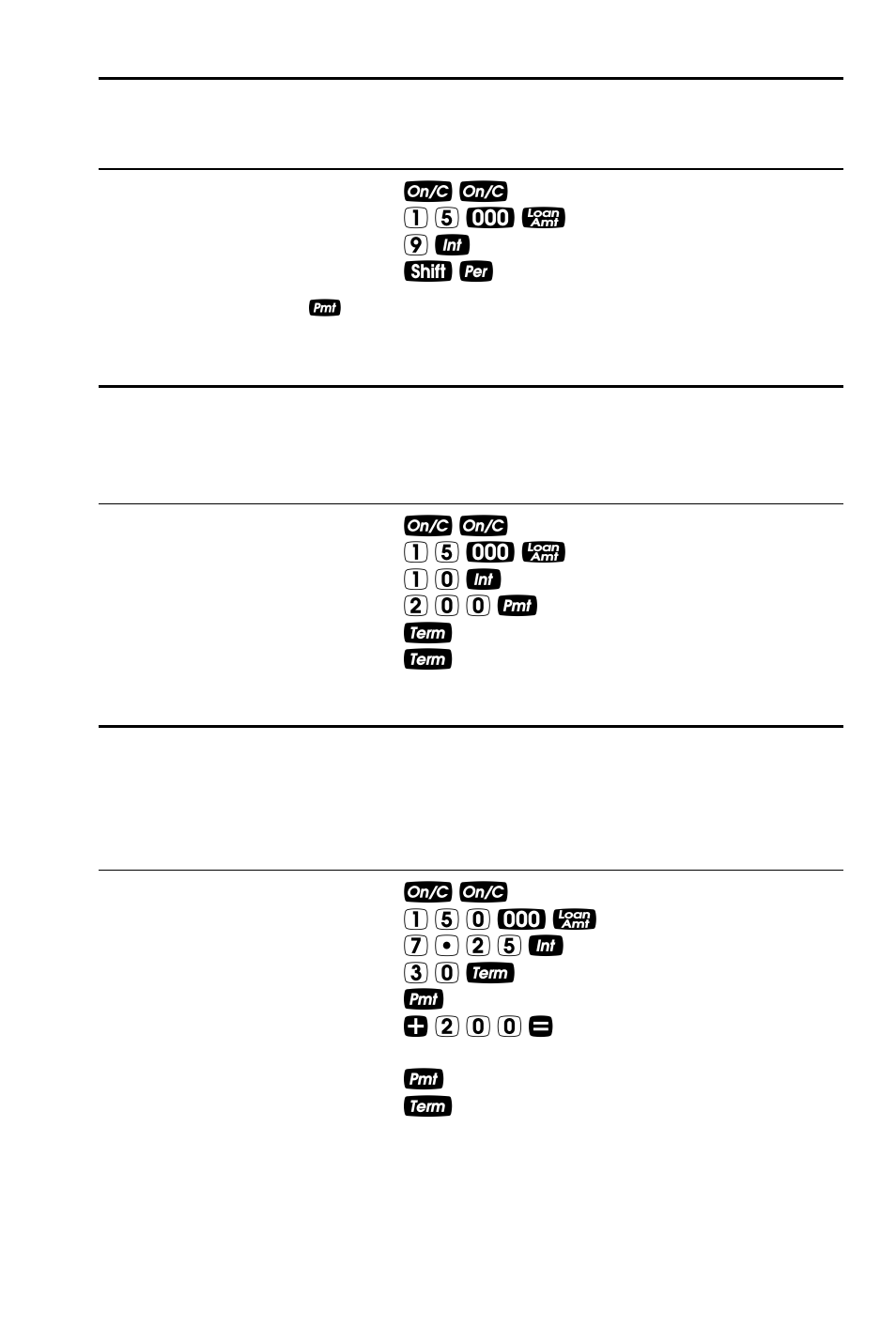 Finding the interest-only payment, Finding the term of a loan, Paying off a loan early (making larger payments) | Calculated Industries 3442 User Manual | Page 30 / 90