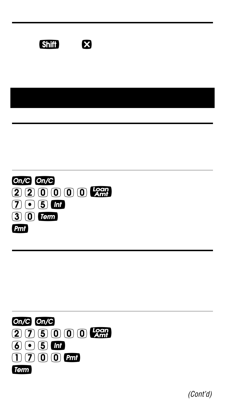 Loan examples | Calculated Industries 3400 User Manual | Page 7 / 20