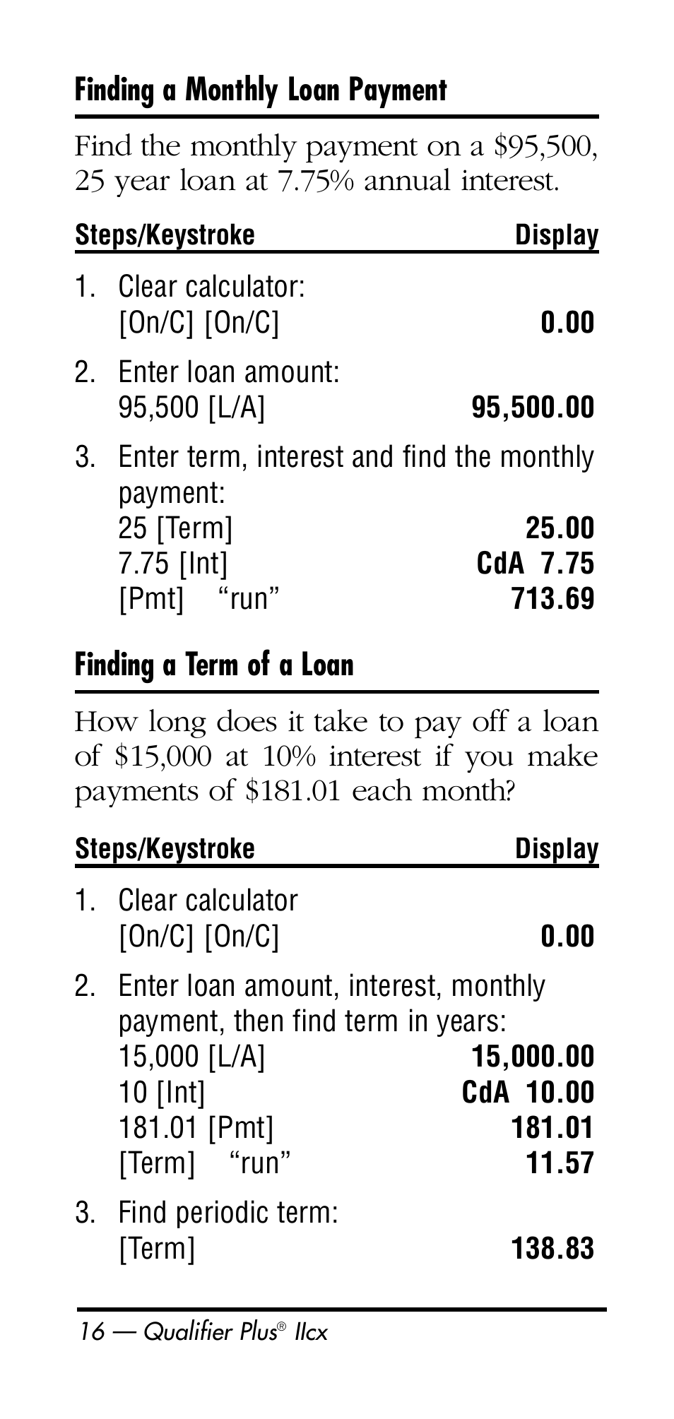 Calculated Industries 3126 User Manual | Page 16 / 64