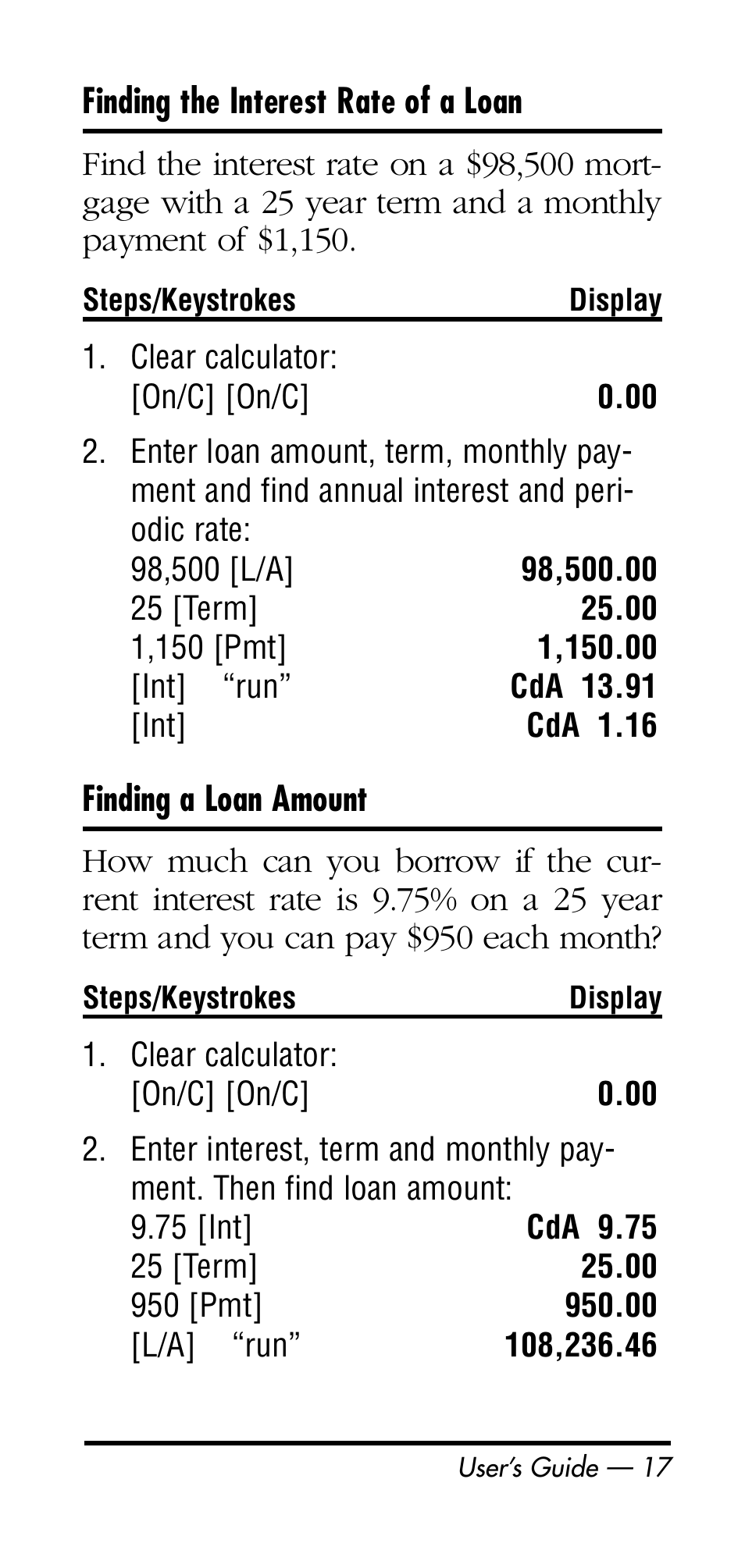 Calculated Industries 3126 User Manual | Page 17 / 64