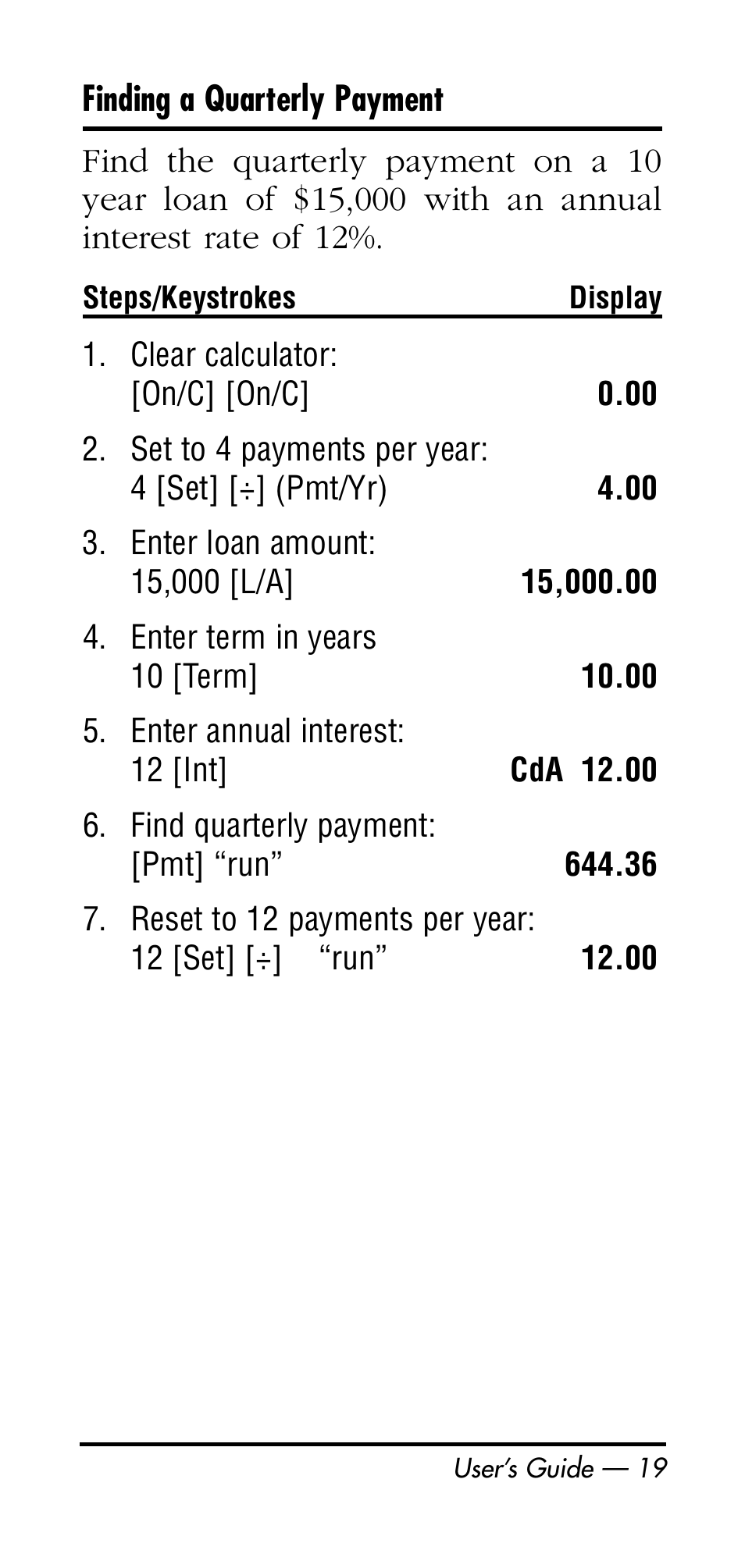 Calculated Industries 3126 User Manual | Page 19 / 64