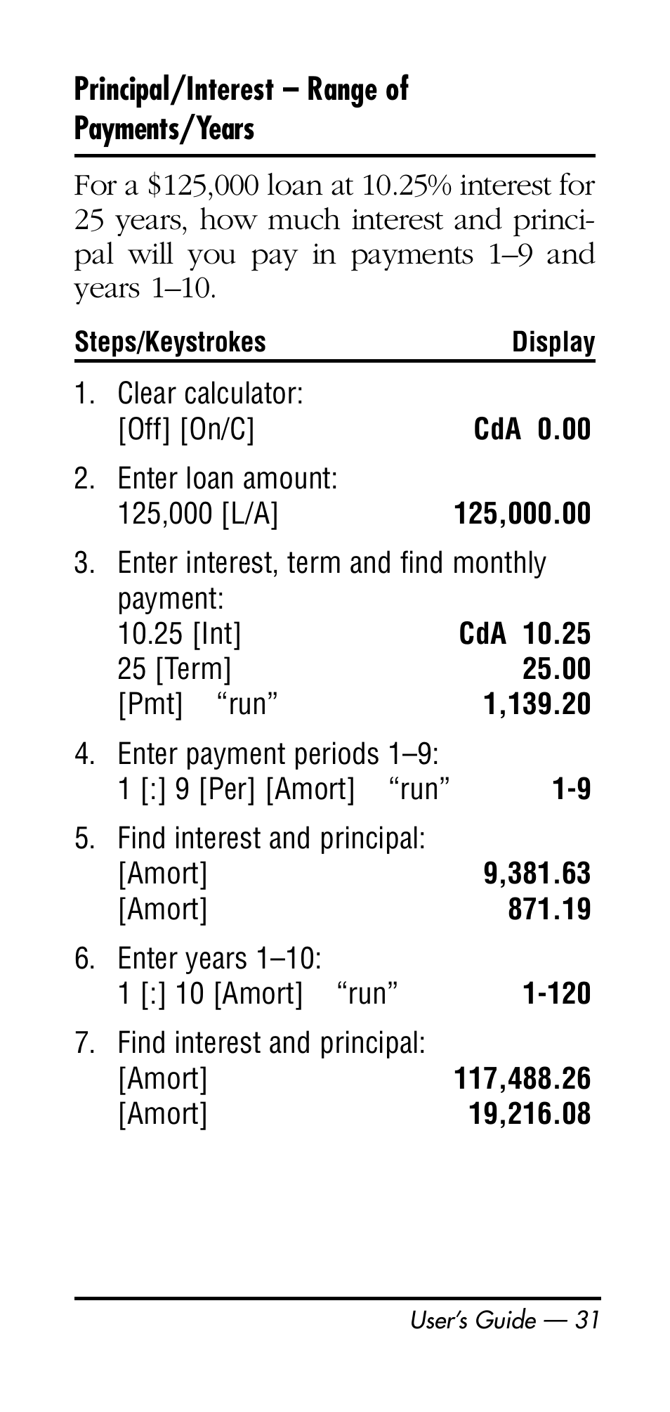 Calculated Industries 3126 User Manual | Page 31 / 64