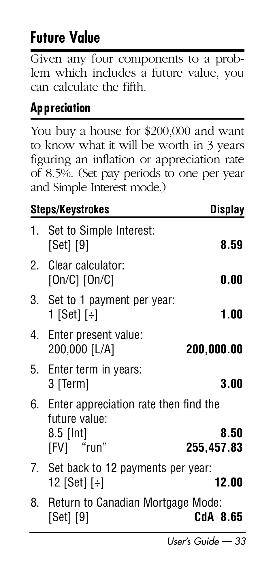 Future value | Calculated Industries 3126 User Manual | Page 33 / 64