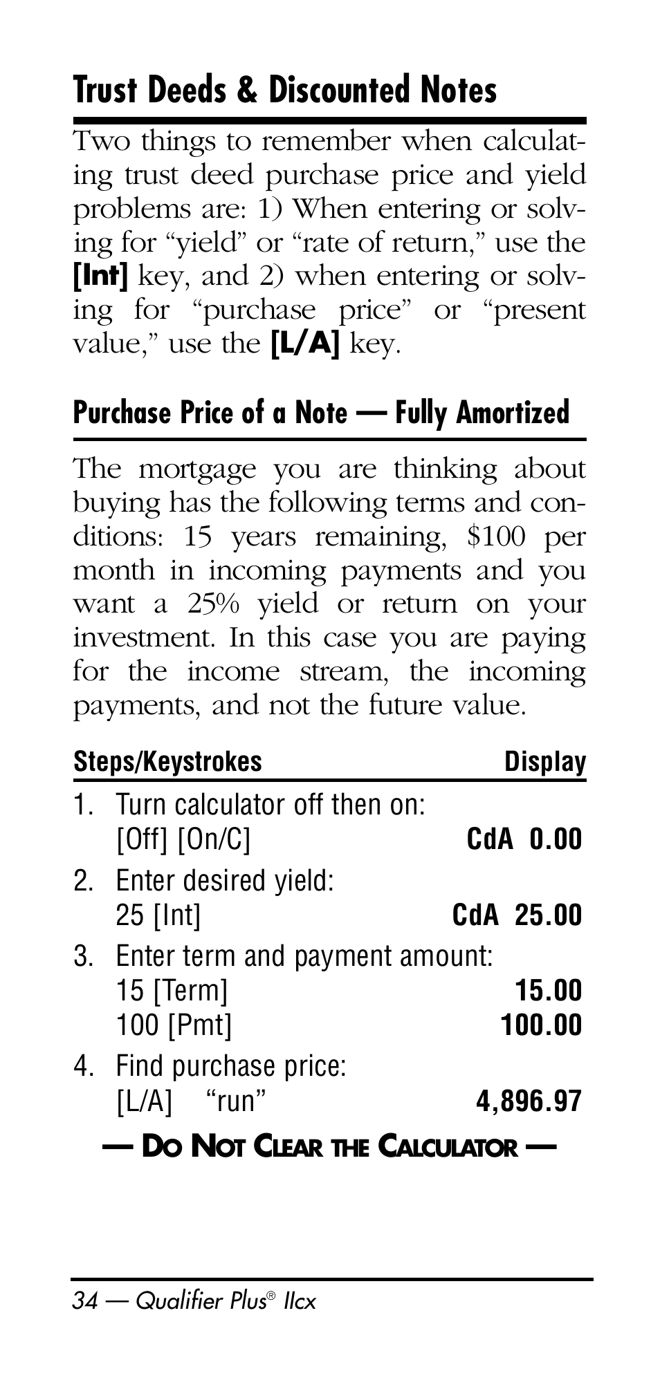 Calculated Industries 3126 User Manual | Page 34 / 64