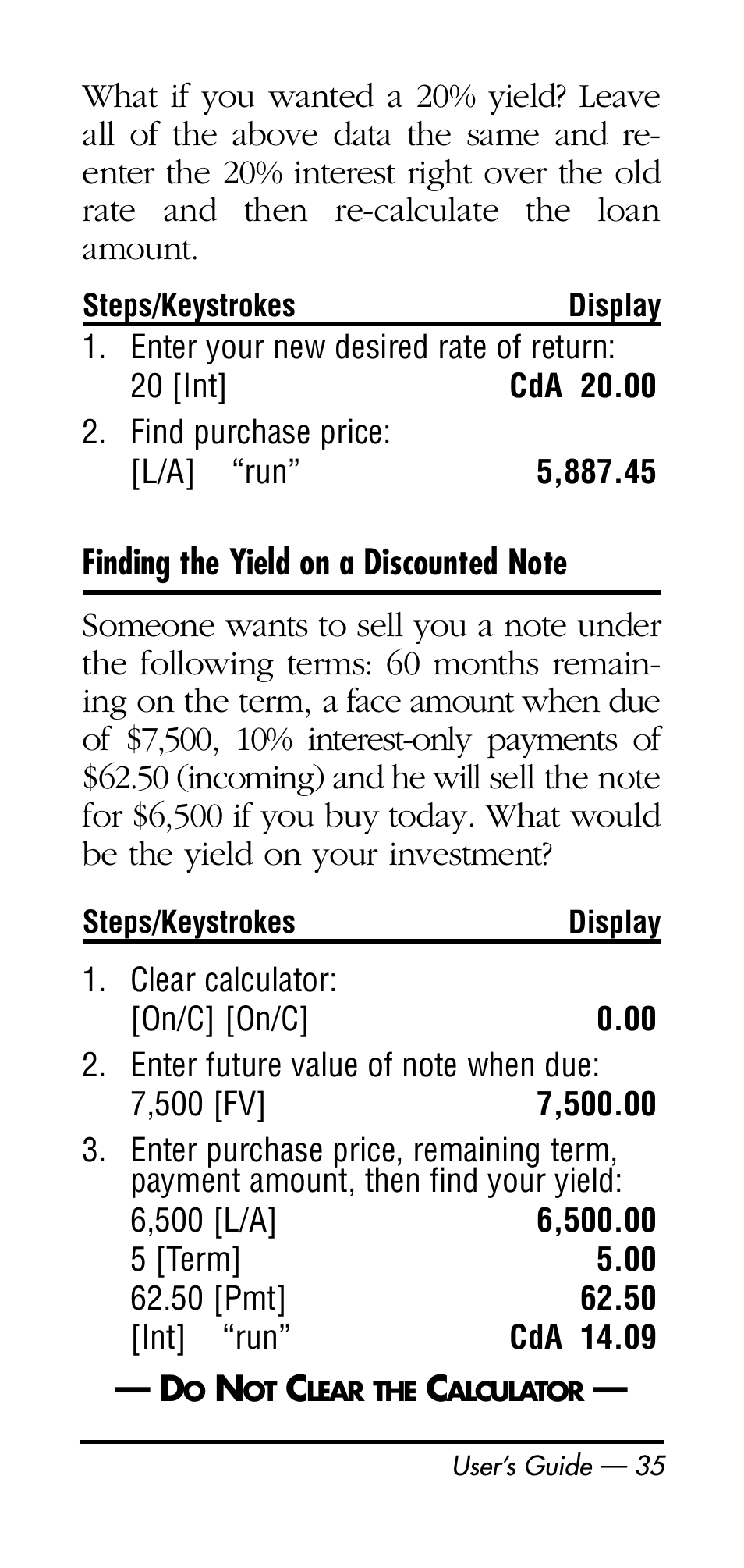 Calculated Industries 3126 User Manual | Page 35 / 64