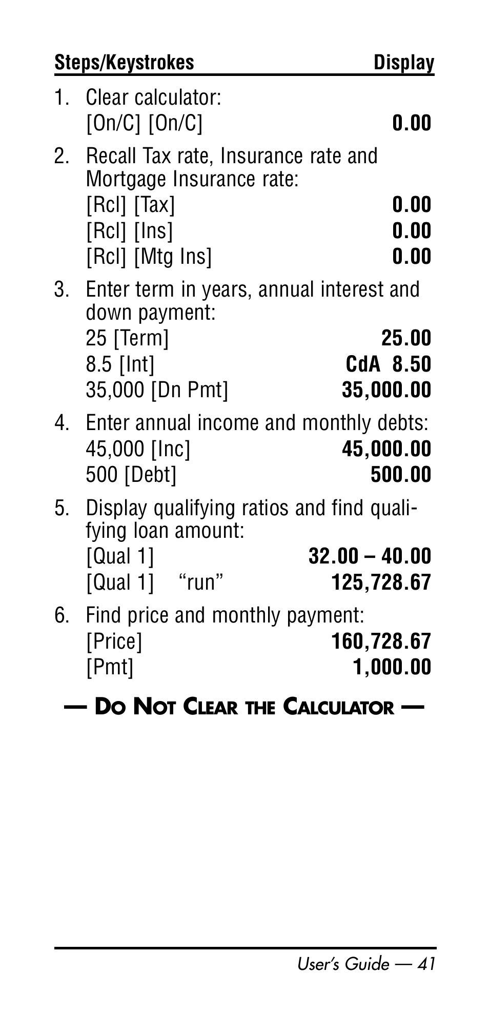 Calculated Industries 3126 User Manual | Page 41 / 64