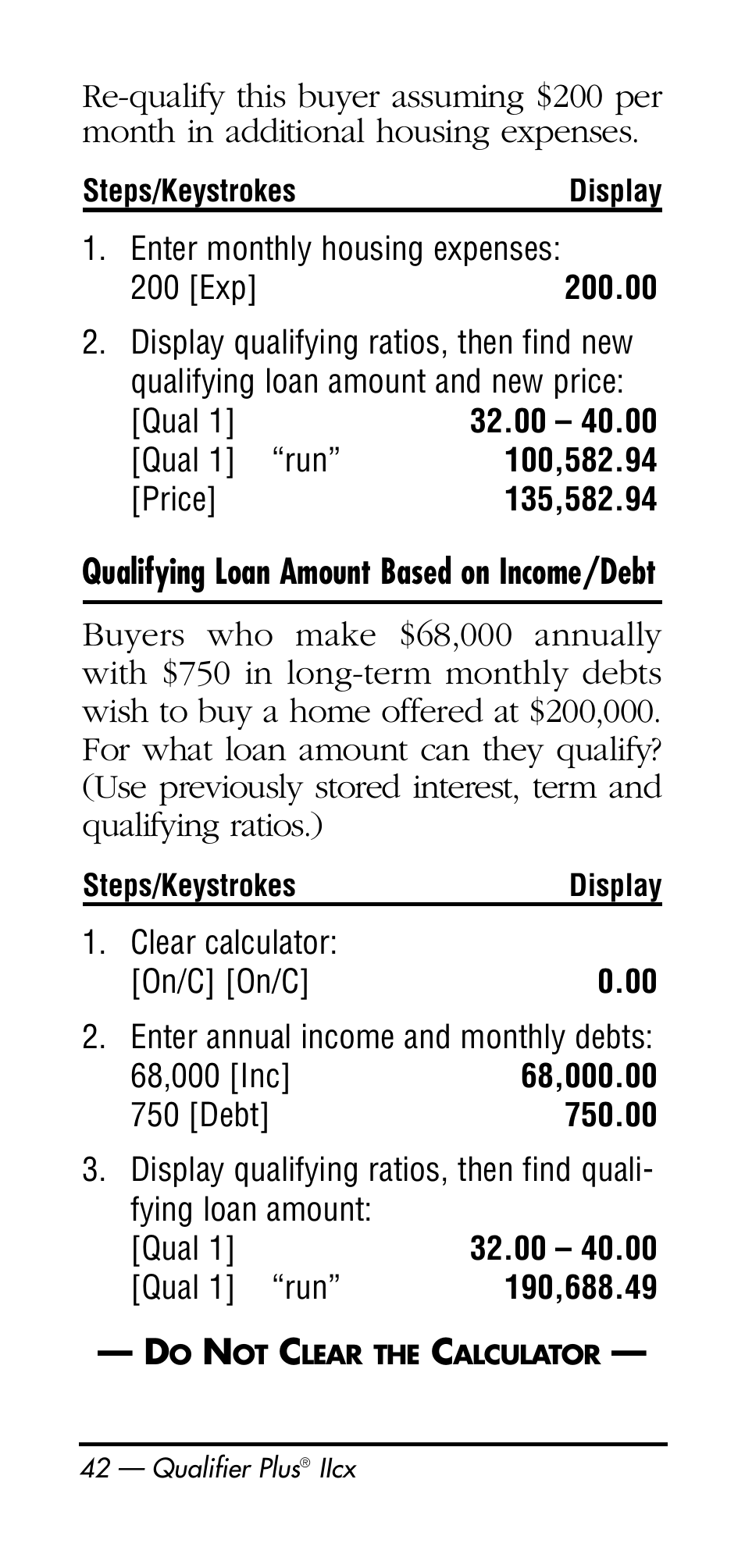 Calculated Industries 3126 User Manual | Page 42 / 64