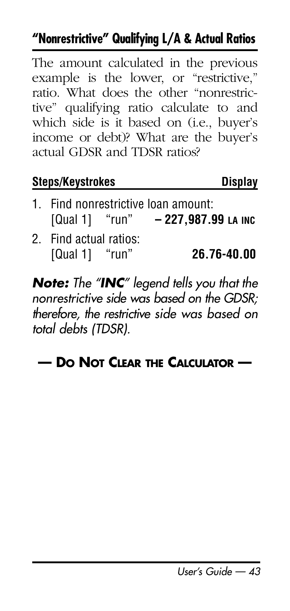 Calculated Industries 3126 User Manual | Page 43 / 64