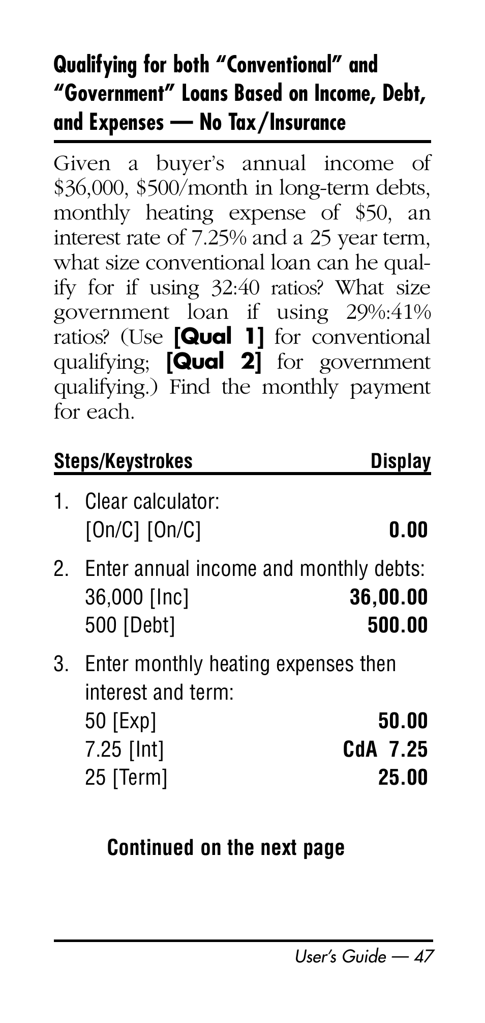 Calculated Industries 3126 User Manual | Page 47 / 64